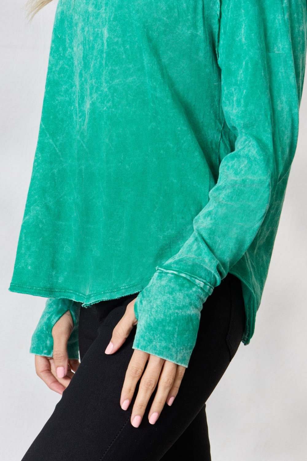 Zenana Round Neck Long Sleeve Top