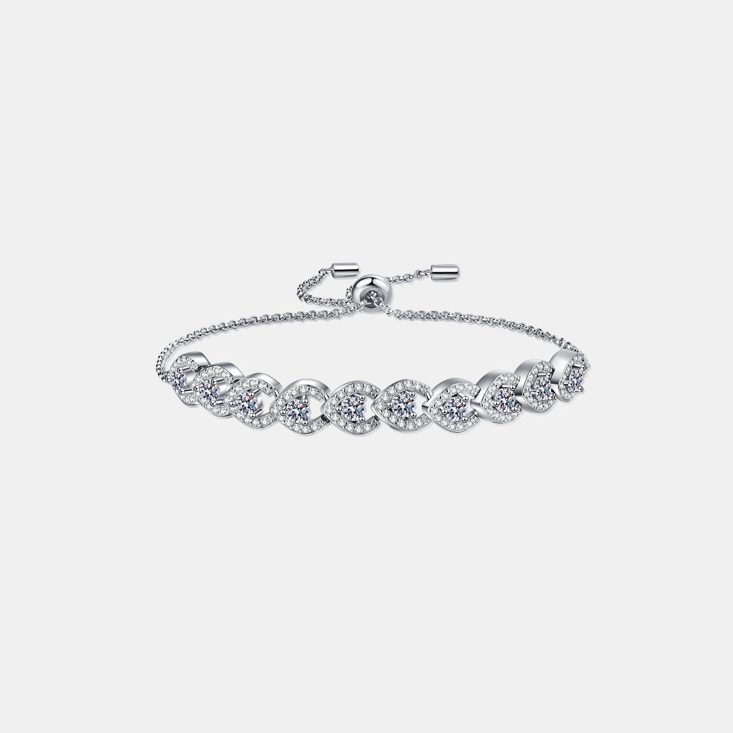 1 Carat Moissanite 925 Sterling Silver Bracelet - Runway Regalia