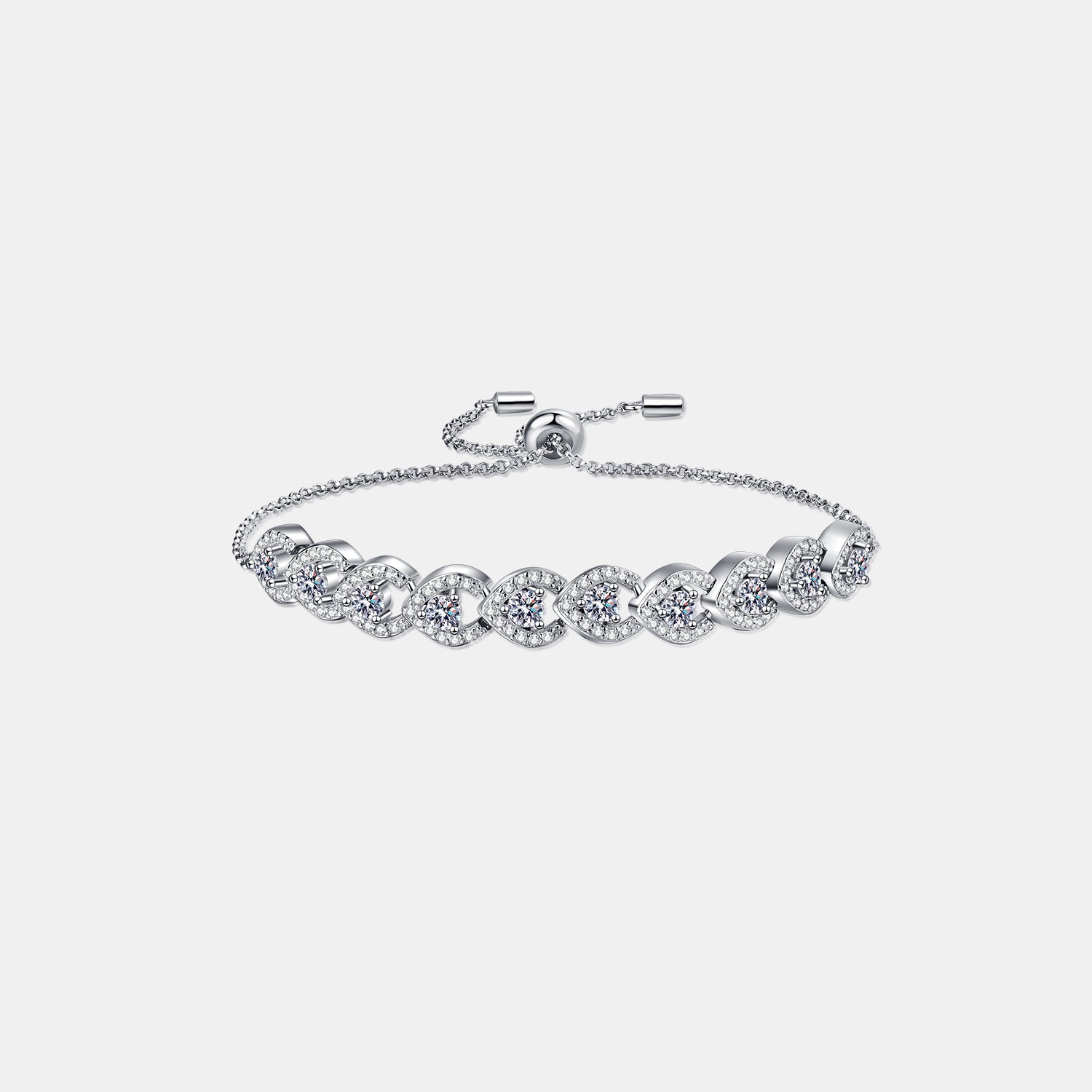 1 Carat Moissanite 925 Sterling Silver Bracelet - Runway Regalia