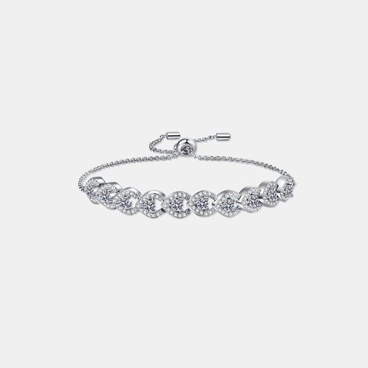 1 Carat Moissanite 925 Sterling Silver Bracelet - Runway Regalia