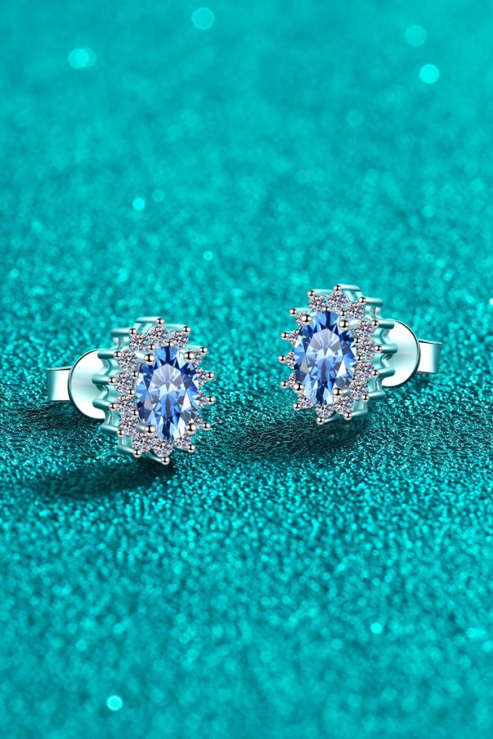 1 Carat Moissanite 925 Sterling Silver Stud Earrings - Runway Regalia