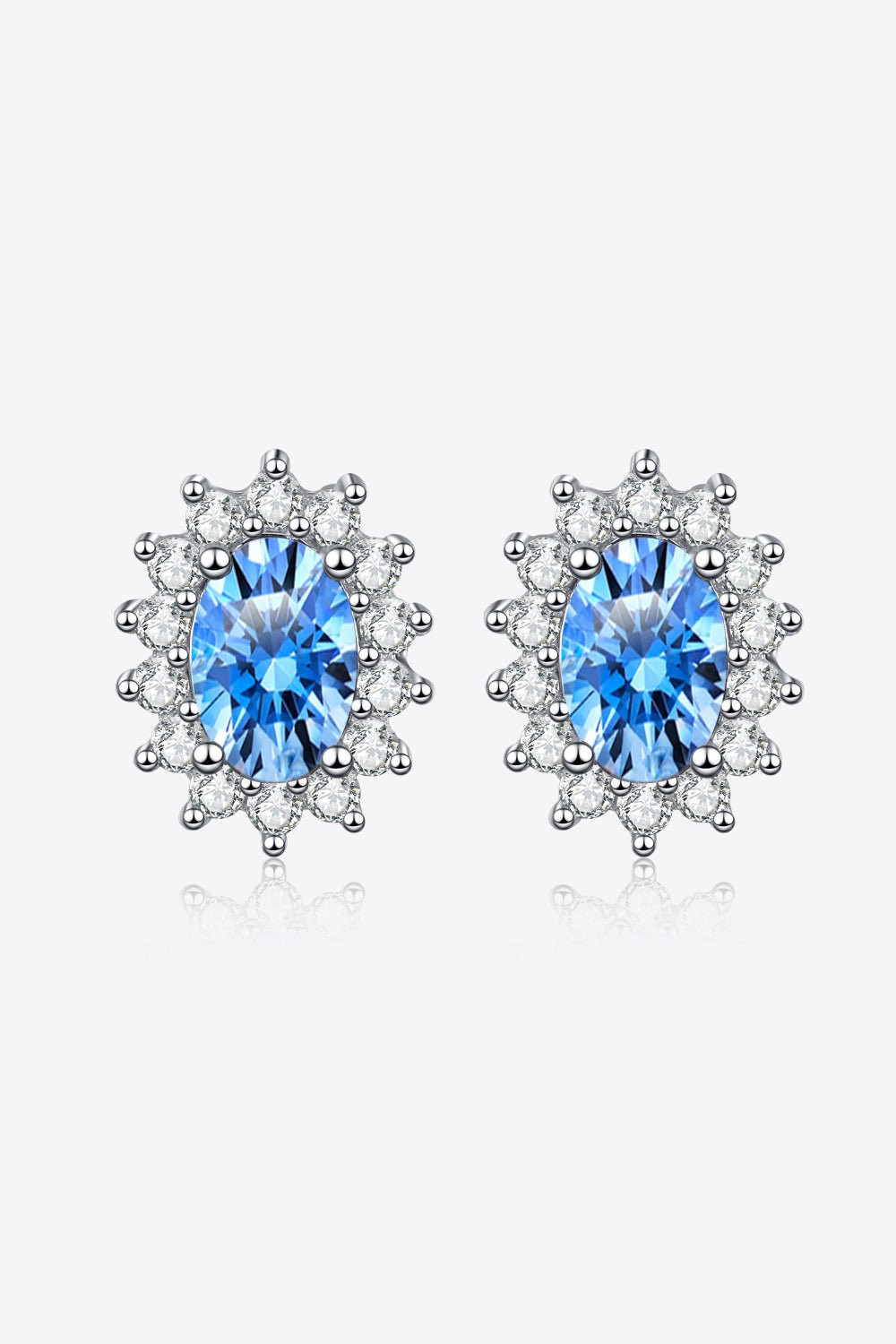 1 Carat Moissanite 925 Sterling Silver Stud Earrings - Runway Regalia