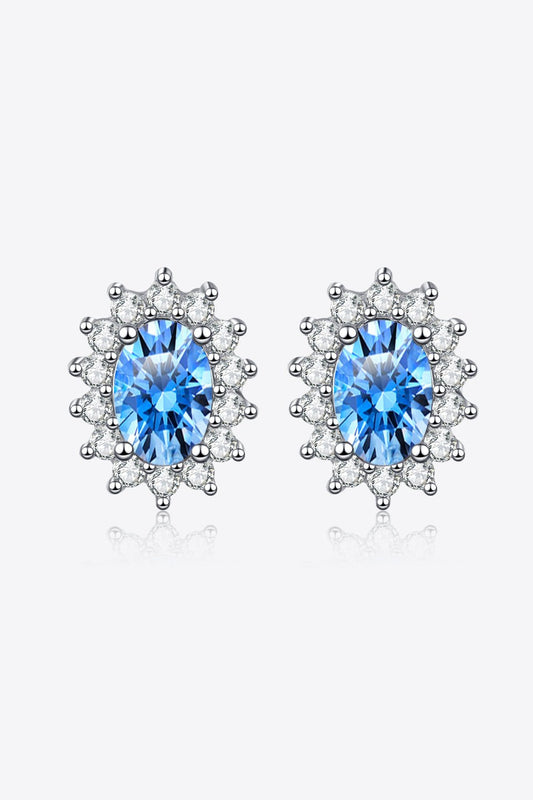 1 Carat Moissanite 925 Sterling Silver Stud Earrings - Runway Regalia