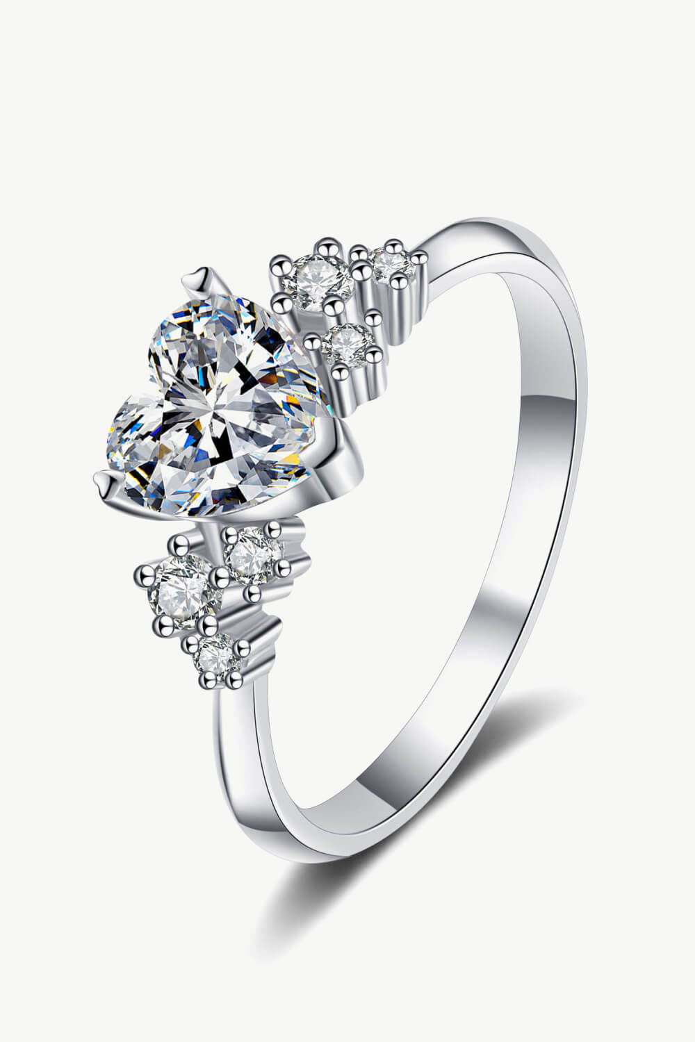 1 Carat Moissanite Heart Ring - Runway Regalia