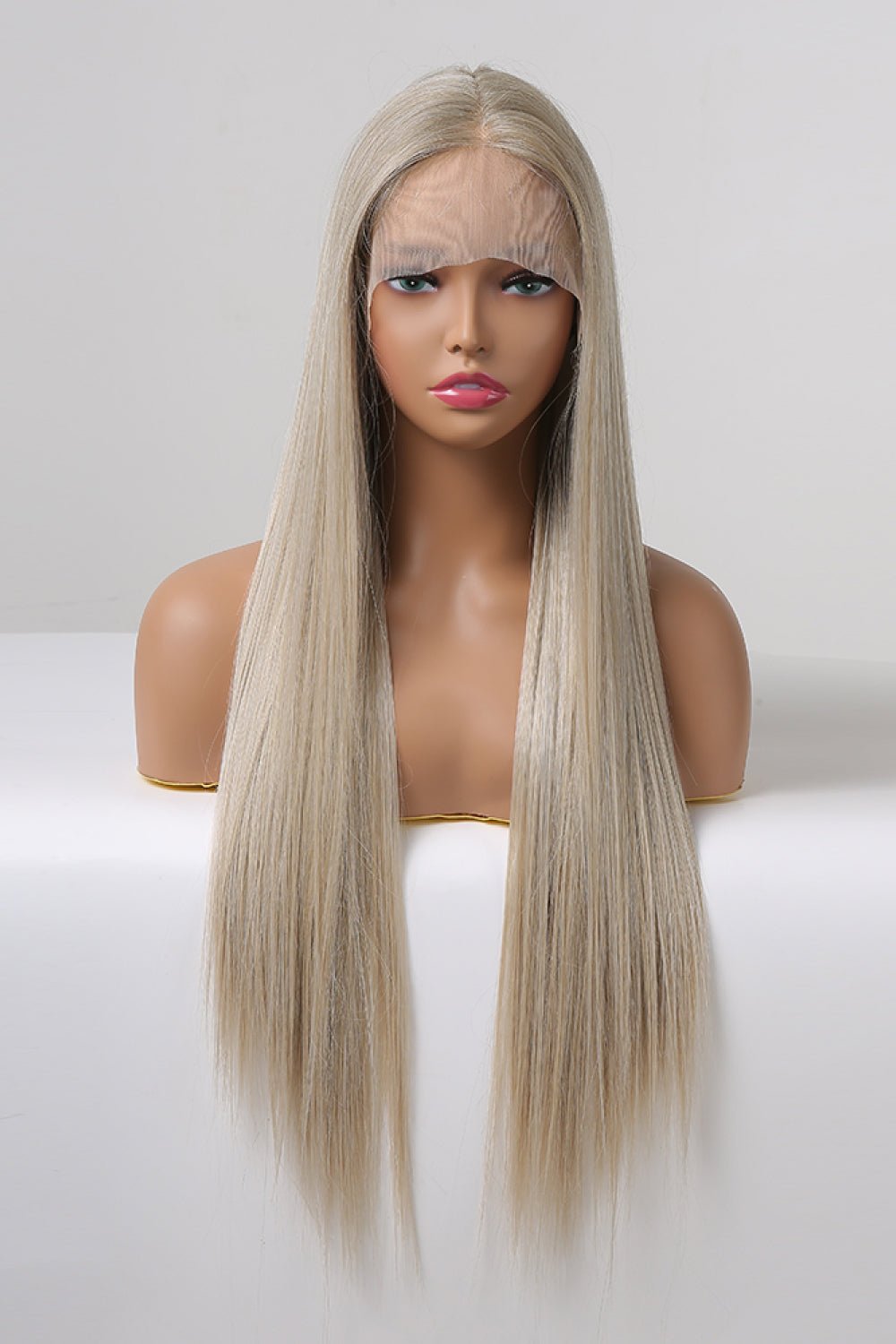 13*2" Lace Front Wigs Synthetic Long Straight 27" 150% Density - Runway Regalia