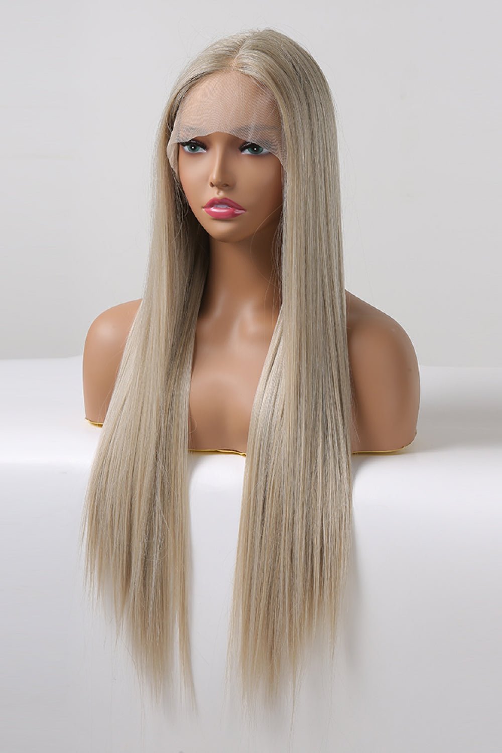 13*2" Lace Front Wigs Synthetic Long Straight 27" 150% Density - Runway Regalia