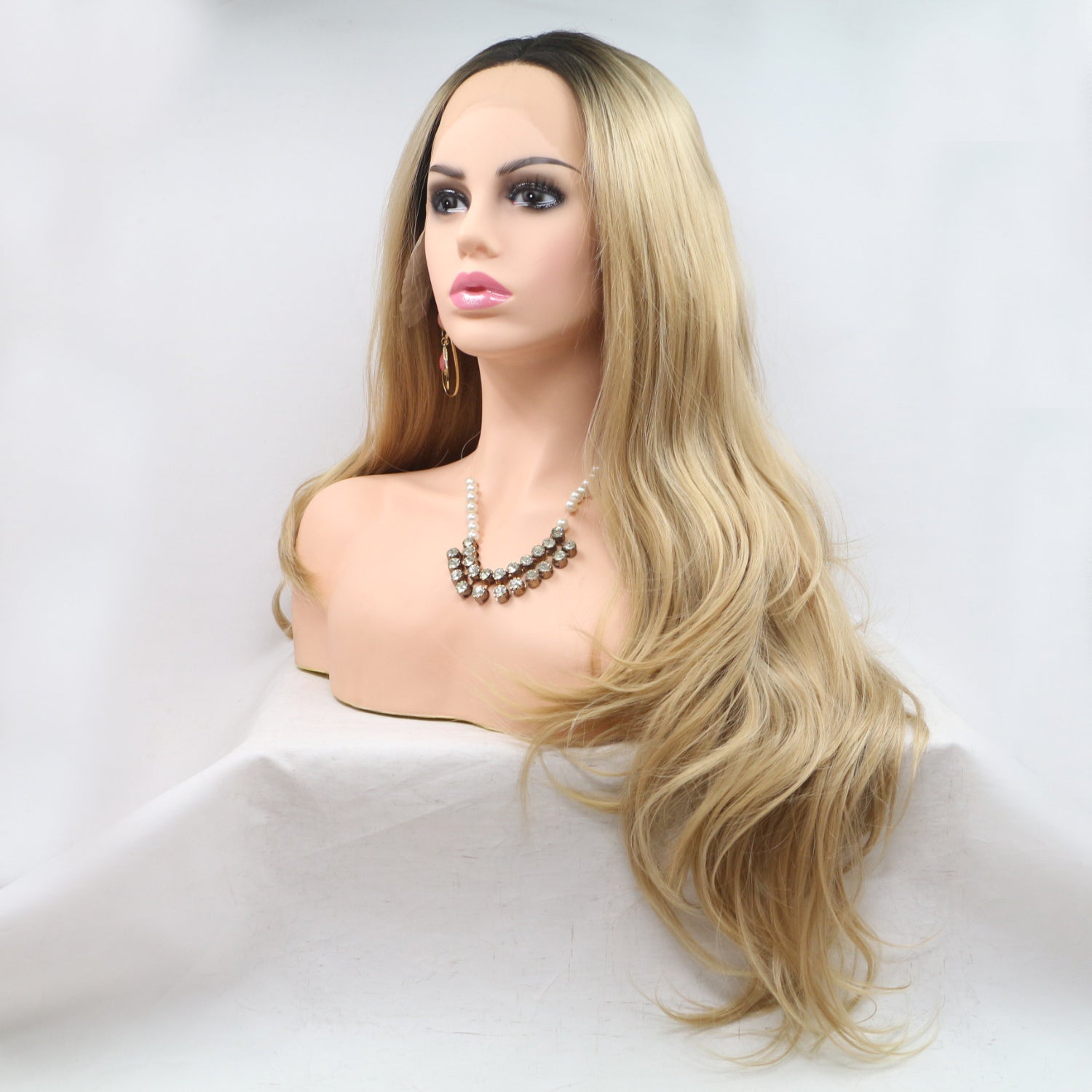 13*3" Lace Front Wigs Synthetic Long Wavy 24" 130% Density - Runway Regalia