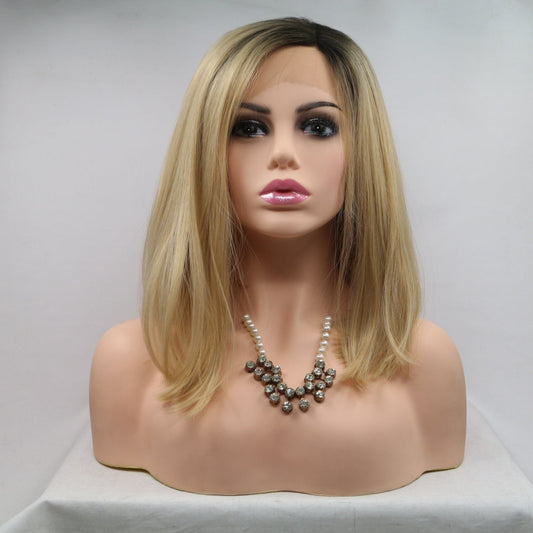 13*3" Lace Front Wigs Synthetic Mid - length Straight 12" 130% Density - Runway Regalia