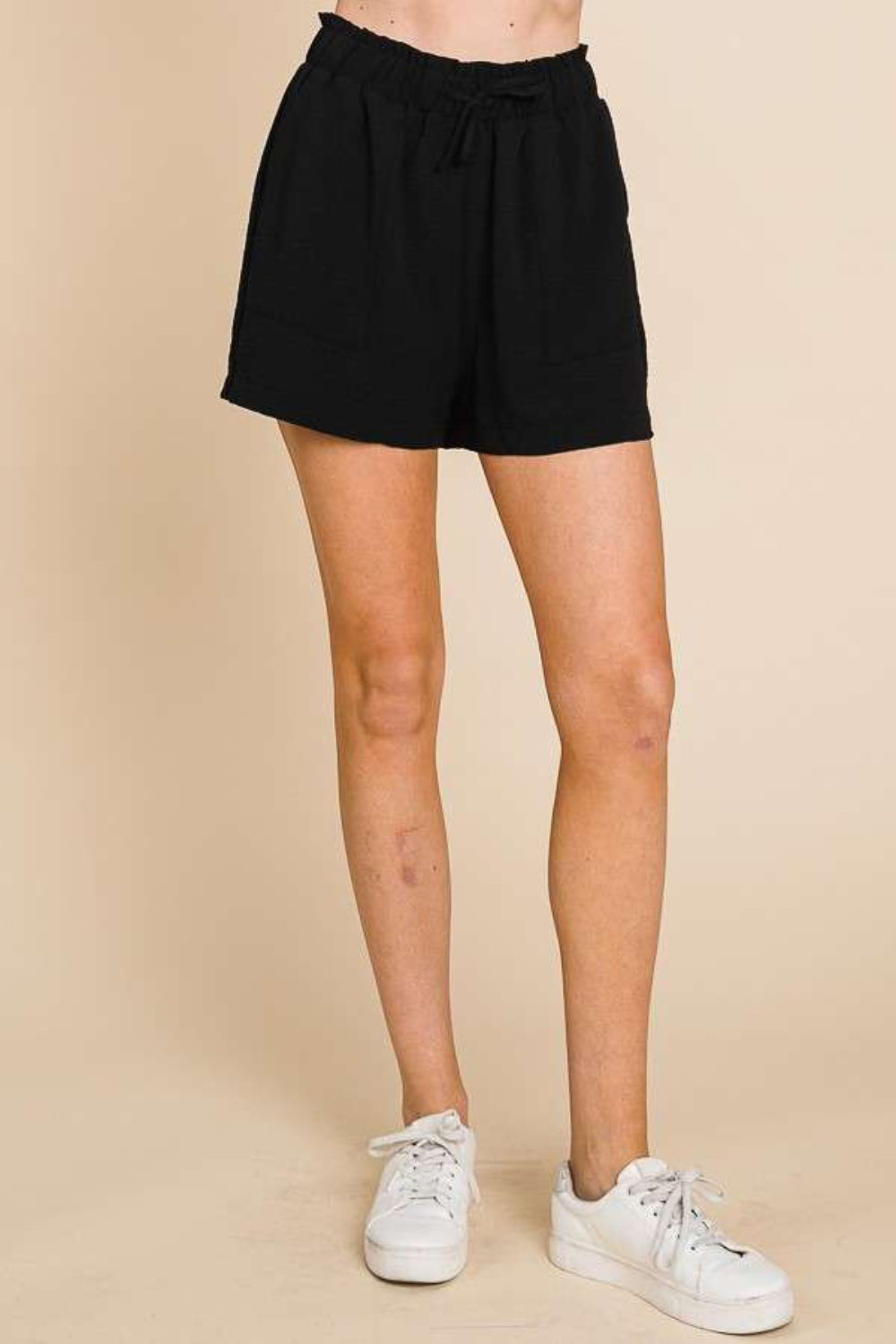 Culture Code High Waist Paper bag Shorts