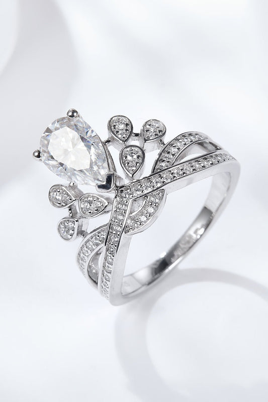 1.5 Carat Moissanite Crown - Shaped Ring - Runway Regalia