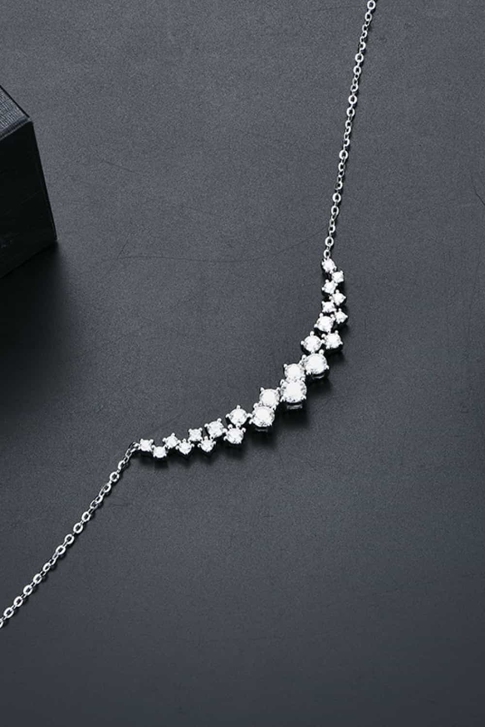 1.64 Carat Moissanite 925 Sterling Silver Necklace - Runway Regalia