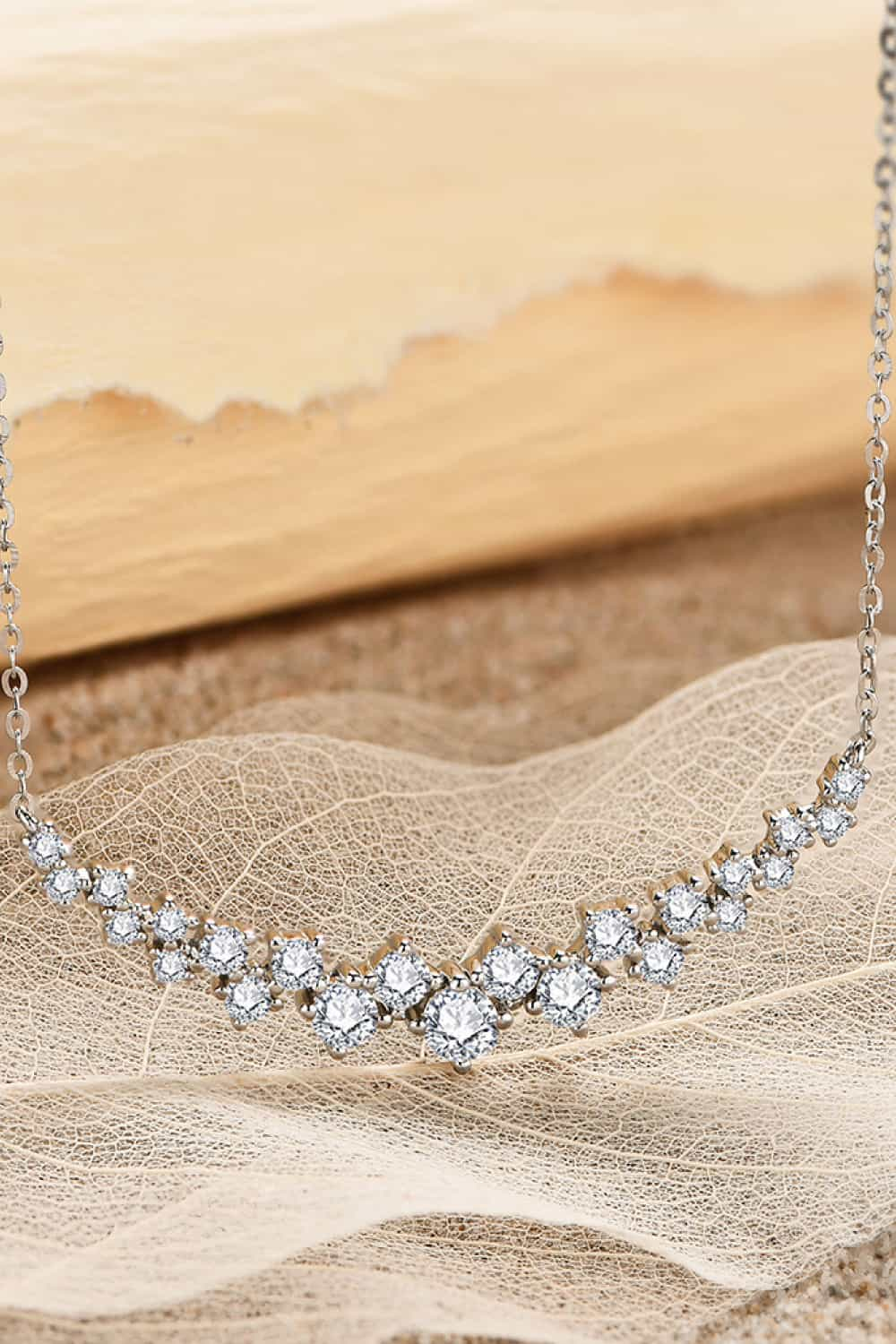 1.64 Carat Moissanite 925 Sterling Silver Necklace - Runway Regalia