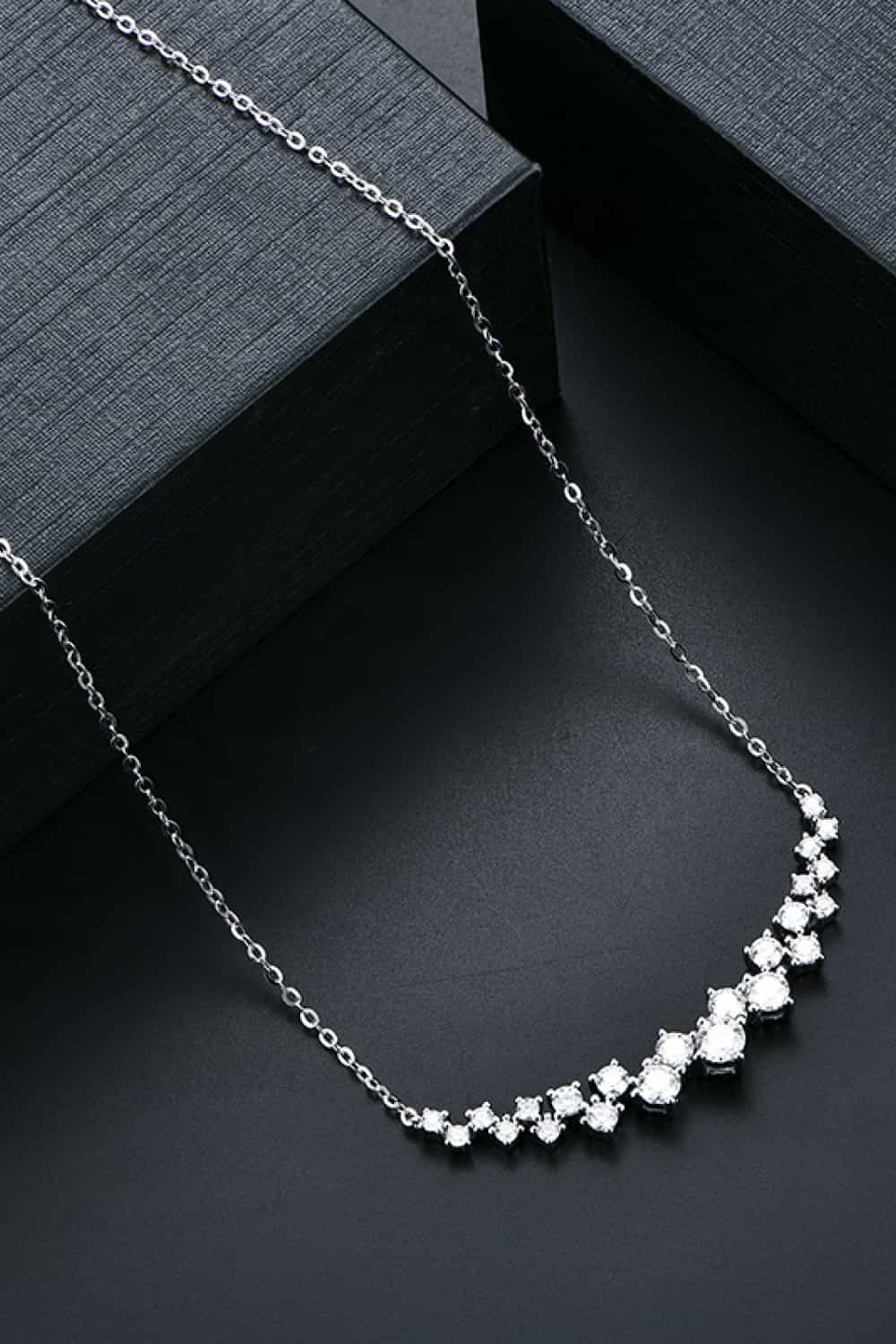 1.64 Carat Moissanite 925 Sterling Silver Necklace - Runway Regalia