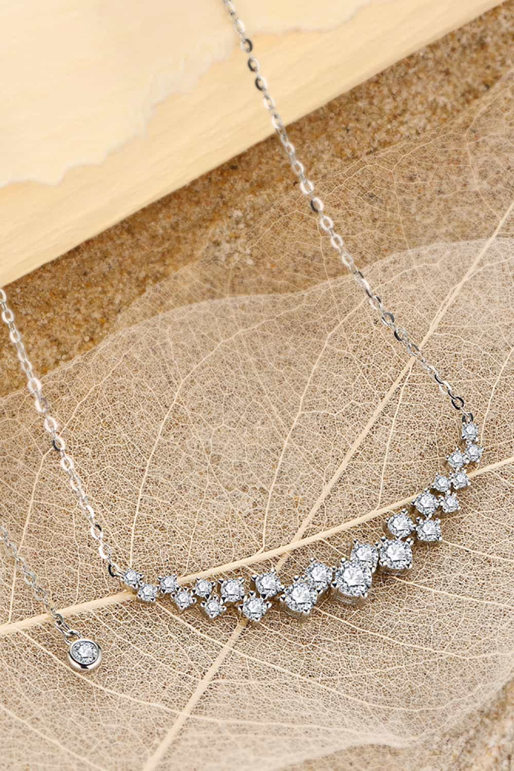 1.64 Carat Moissanite 925 Sterling Silver Necklace - Runway Regalia