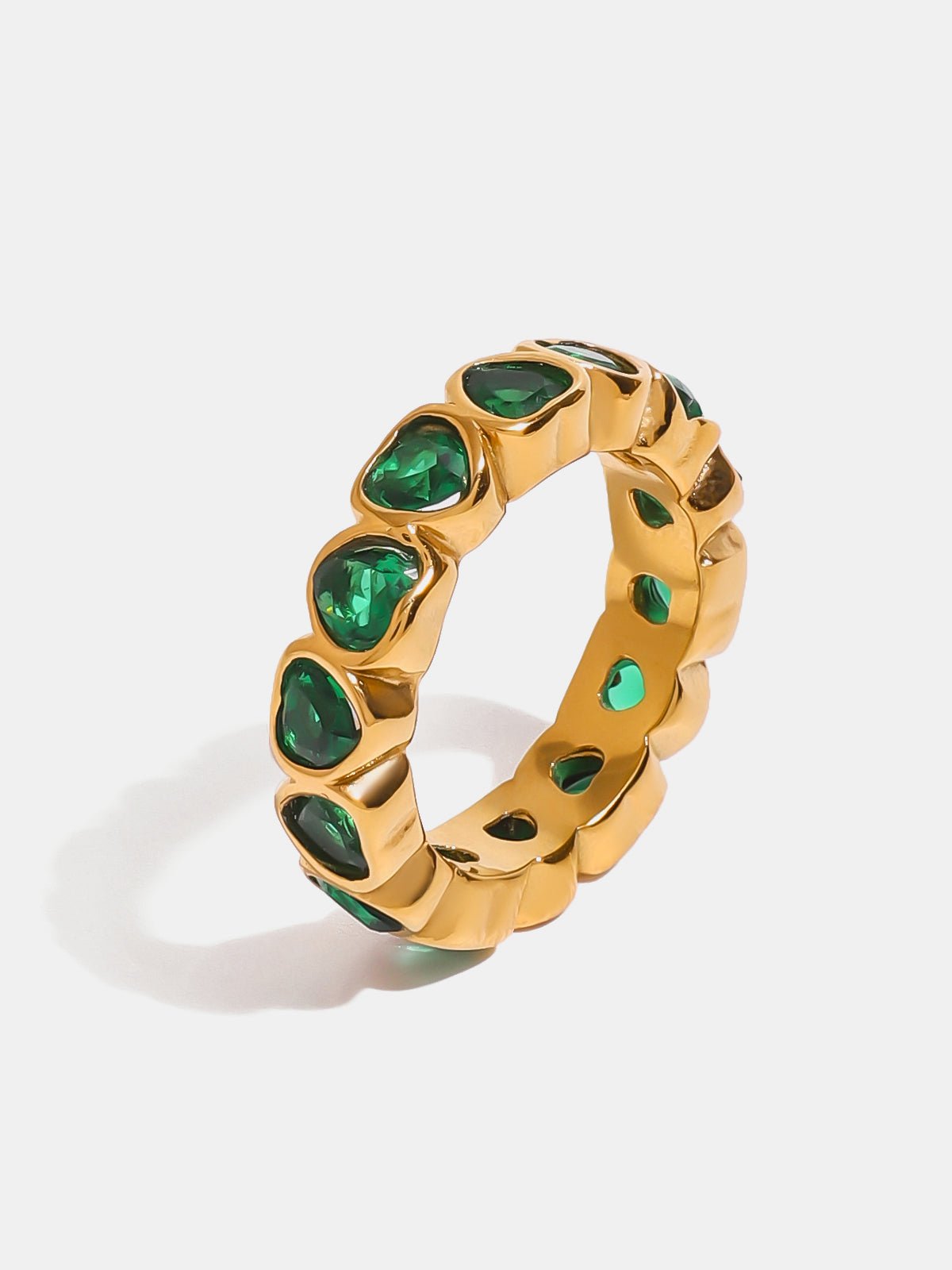 18K Gold - Plated Inlaid Zircon Ring - Runway Regalia