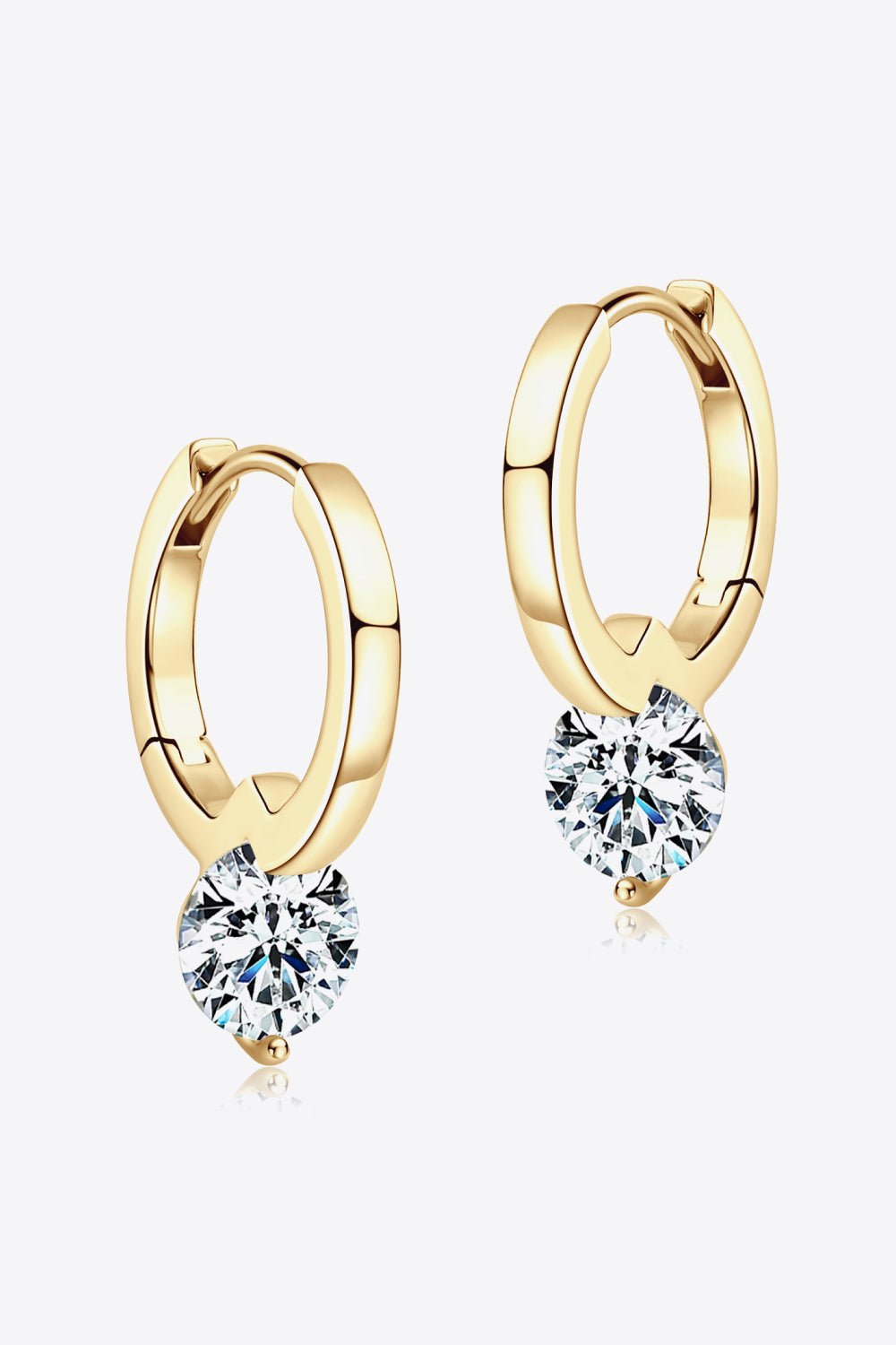 2 Carat Moissanite 925 Sterling Silver Drop Earrings - Runway Regalia