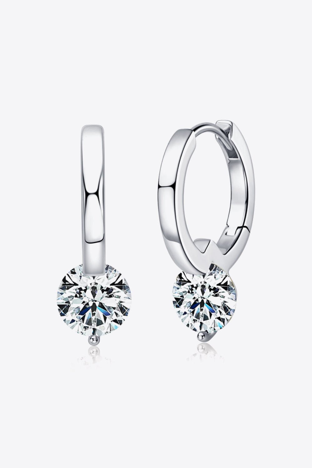 2 Carat Moissanite 925 Sterling Silver Drop Earrings - Runway Regalia