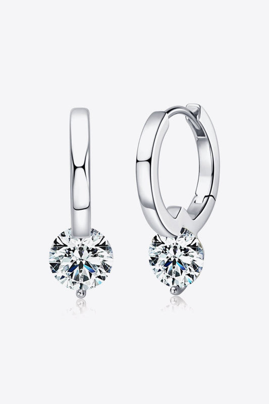 2 Carat Moissanite 925 Sterling Silver Drop Earrings - Runway Regalia