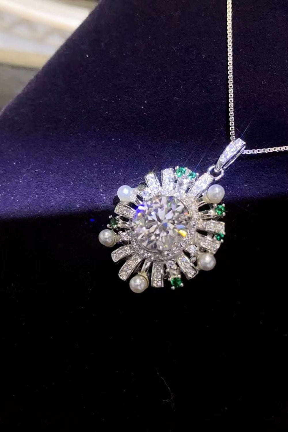 2 Carat Moissanite 925 Sterling Silver Necklace - Runway Regalia