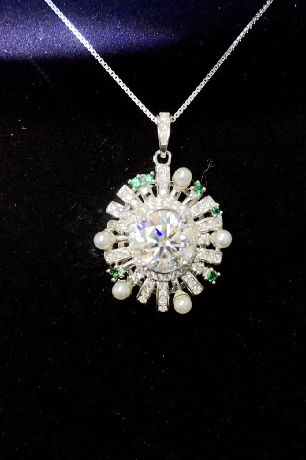 2 Carat Moissanite 925 Sterling Silver Necklace - Runway Regalia