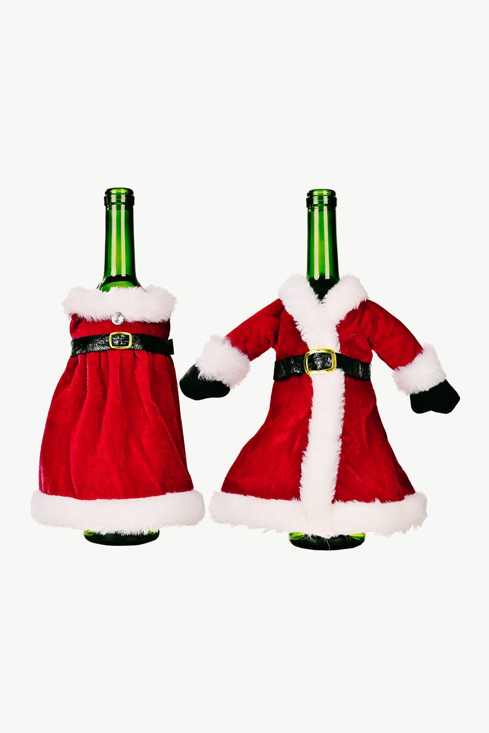 2 - Pack Christmas Dress Wine Bottle Covers - Runway Regalia