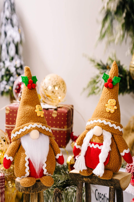 2 - Pack Christmas Gingerbread Gnomes - Runway Regalia