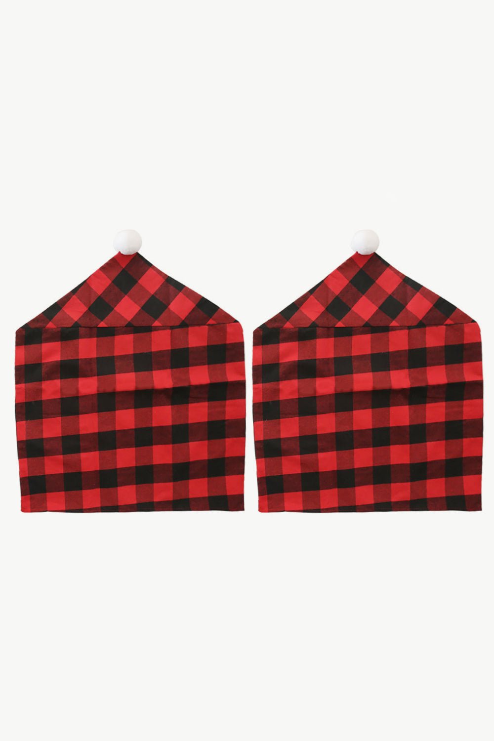 2 - Pack Christmas Plaid Chair Covers - Runway Regalia