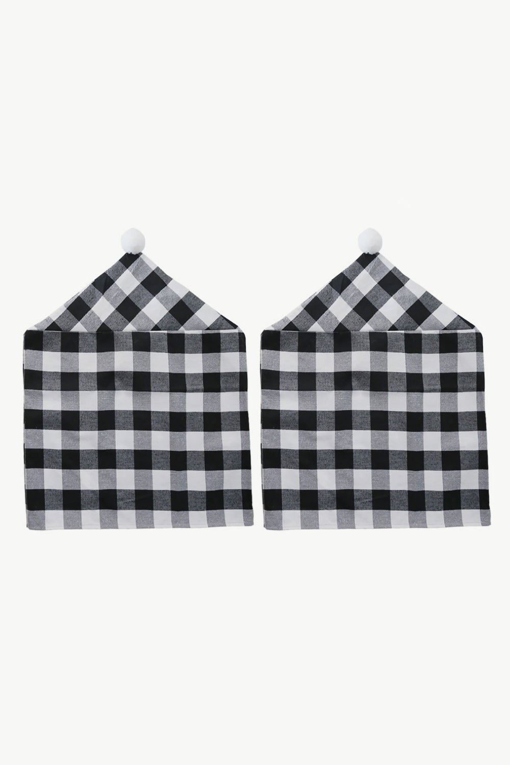 2 - Pack Christmas Plaid Chair Covers - Runway Regalia