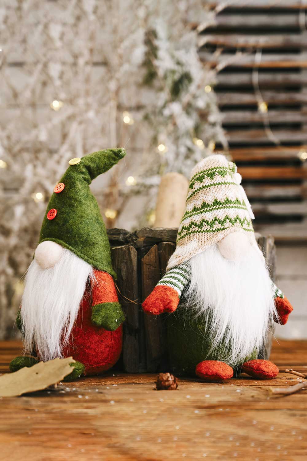 2 - Pack Christmas Short Leg Faceless Gnomes - Runway Regalia