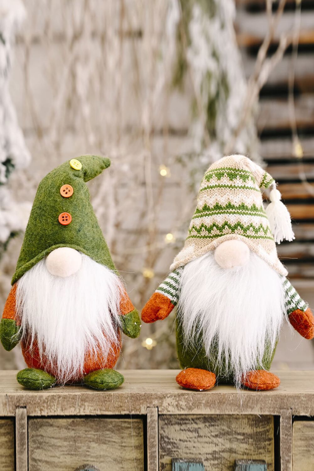 2 - Pack Christmas Short Leg Faceless Gnomes - Runway Regalia