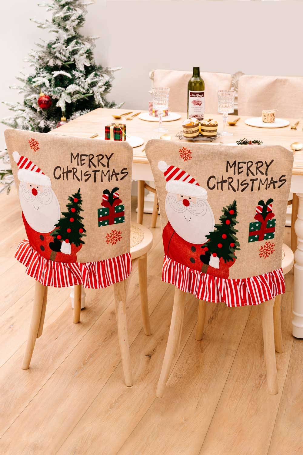 2 - Pack Christmas Snowman Chair Covers - Runway Regalia