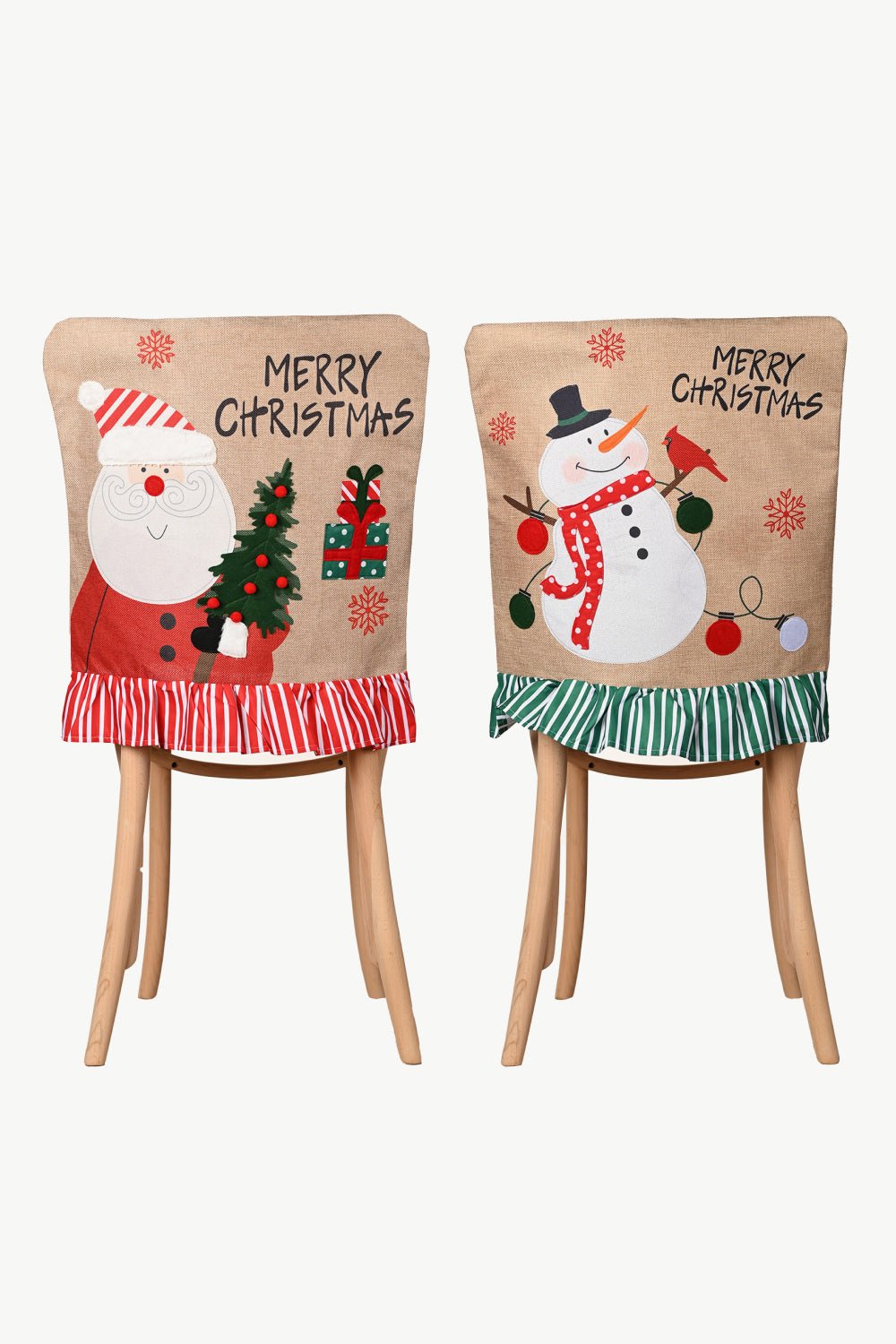 2 - Pack Christmas Snowman Chair Covers - Runway Regalia