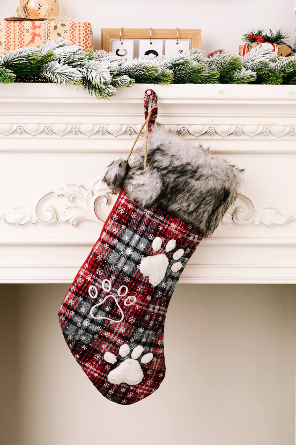 2 - Pack Plush Christmas Stockings - Runway Regalia