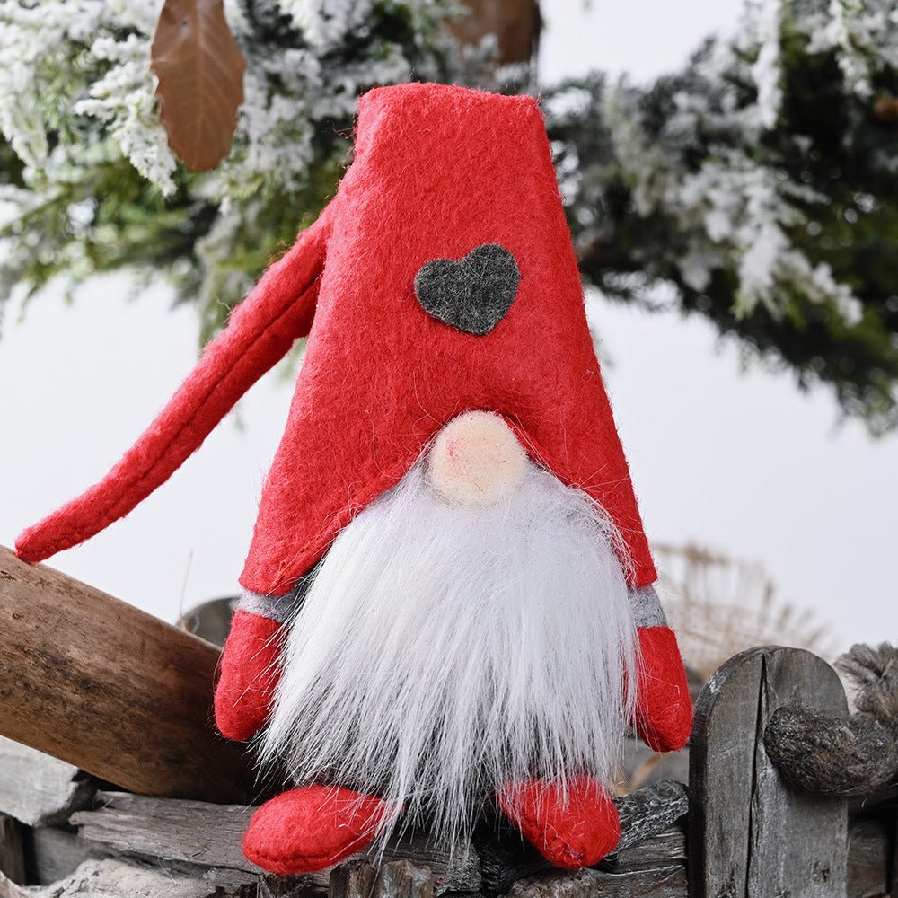 2 - Piece Heart Pointed Hat Faceless Gnomes - Runway Regalia