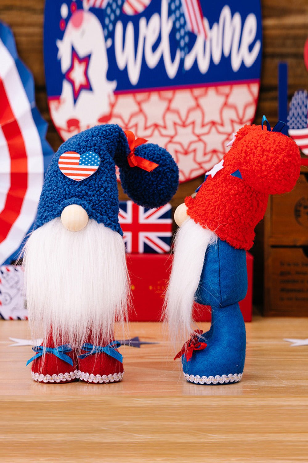 2 - Piece Independence Day Knit Beard Gnomes - Runway Regalia