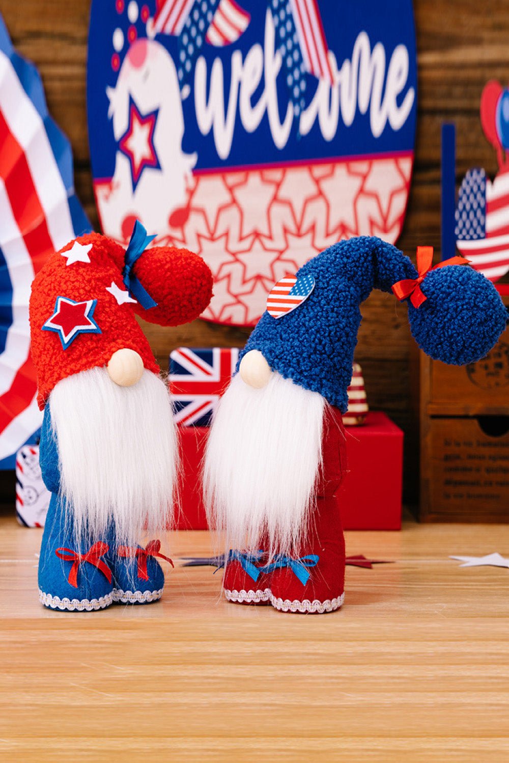 2 - Piece Independence Day Knit Beard Gnomes - Runway Regalia