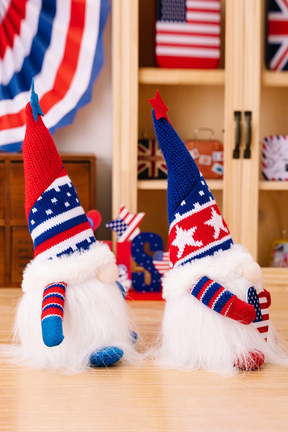 2 - Piece Independence Day Knit Decor Gnomes - Runway Regalia