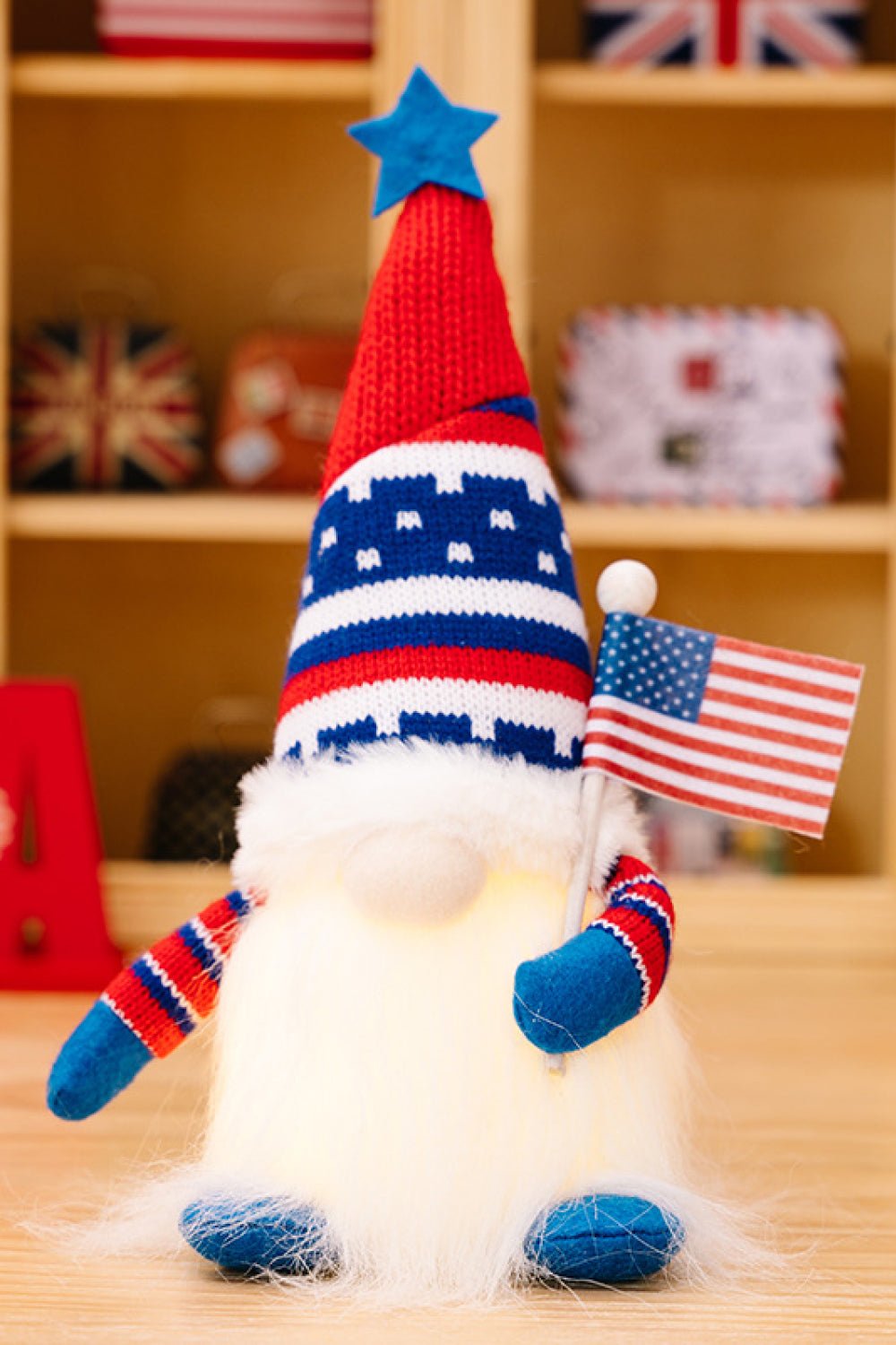 2 - Piece Independence Day Knit Decor Gnomes - Runway Regalia