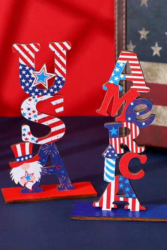 2 - Piece Independence Day Letter Decor Ornaments - Runway Regalia