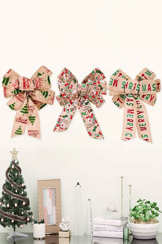 3 - Pack Christmas Bow Ornaments - Runway Regalia