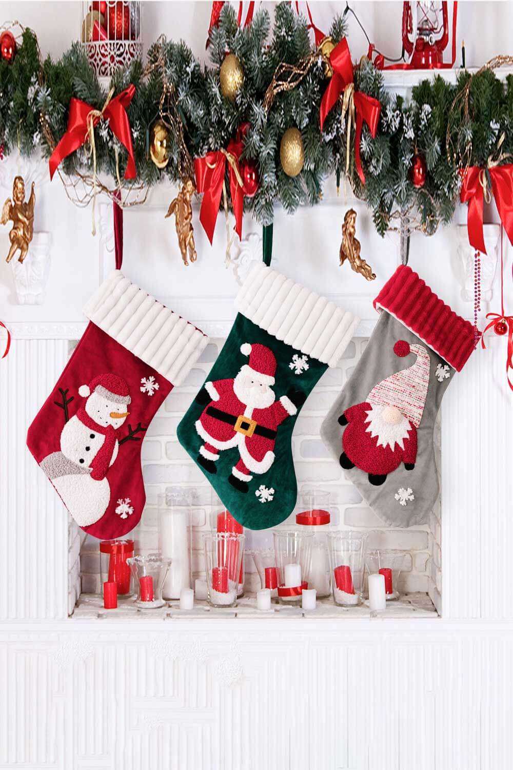 3 - Pack Christmas Stocking Ornaments - Runway Regalia