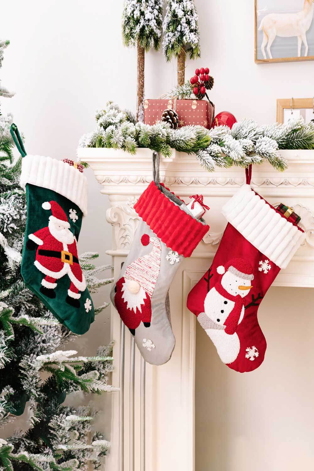 3 - Pack Christmas Stocking Ornaments - Runway Regalia