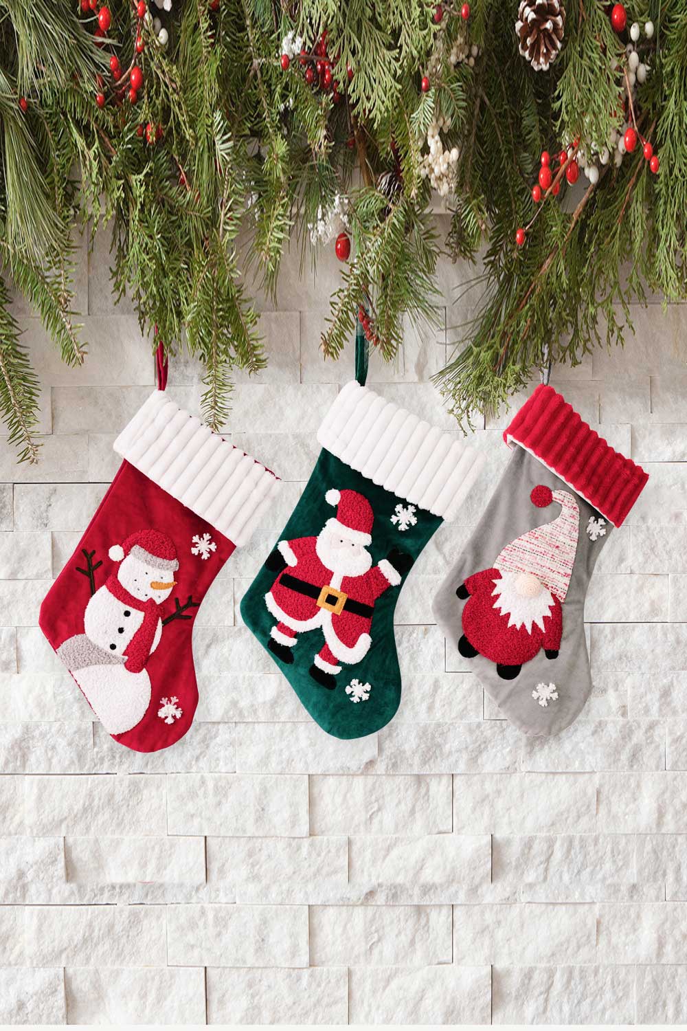 3 - Pack Christmas Stocking Ornaments - Runway Regalia