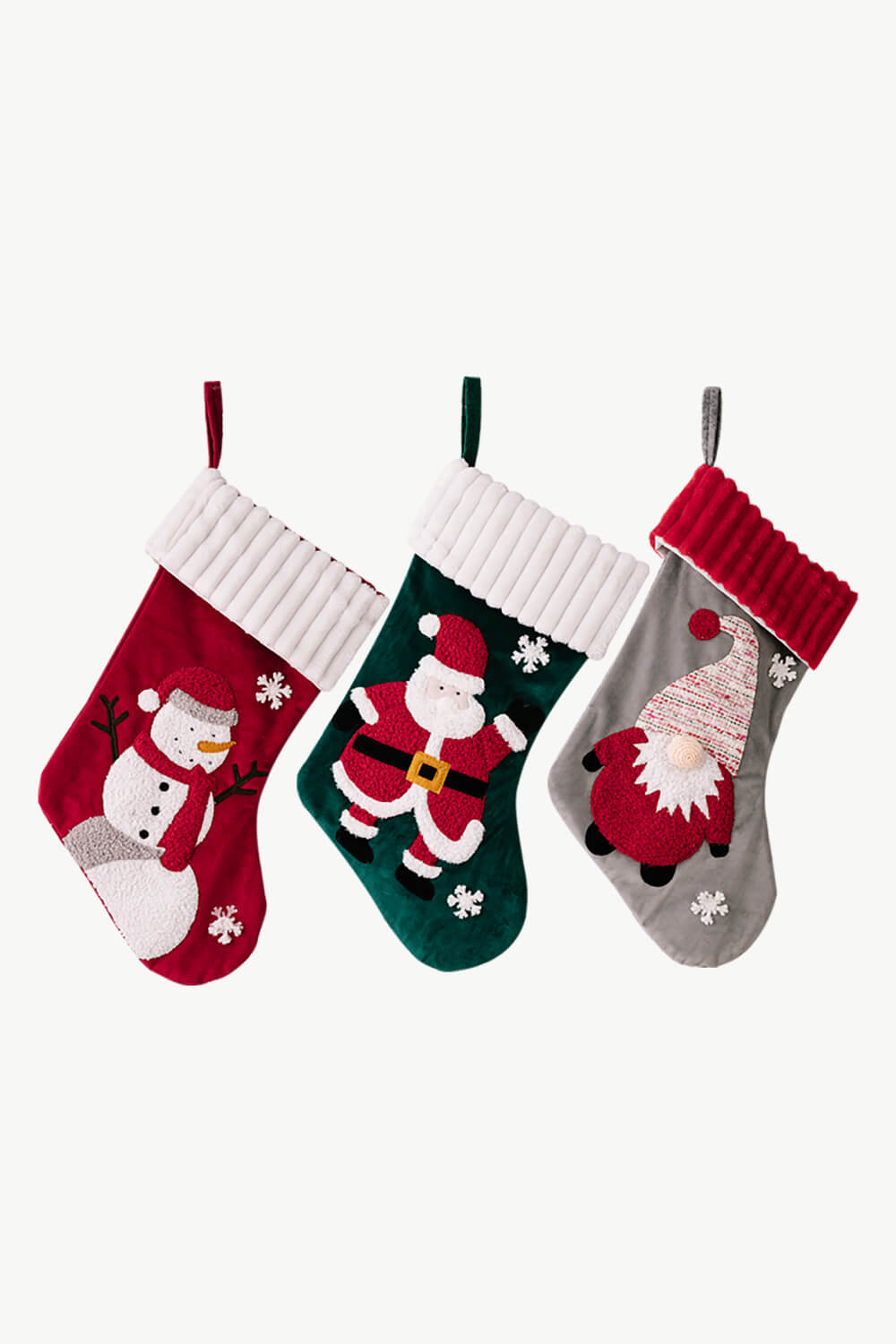 3 - Pack Christmas Stocking Ornaments - Runway Regalia