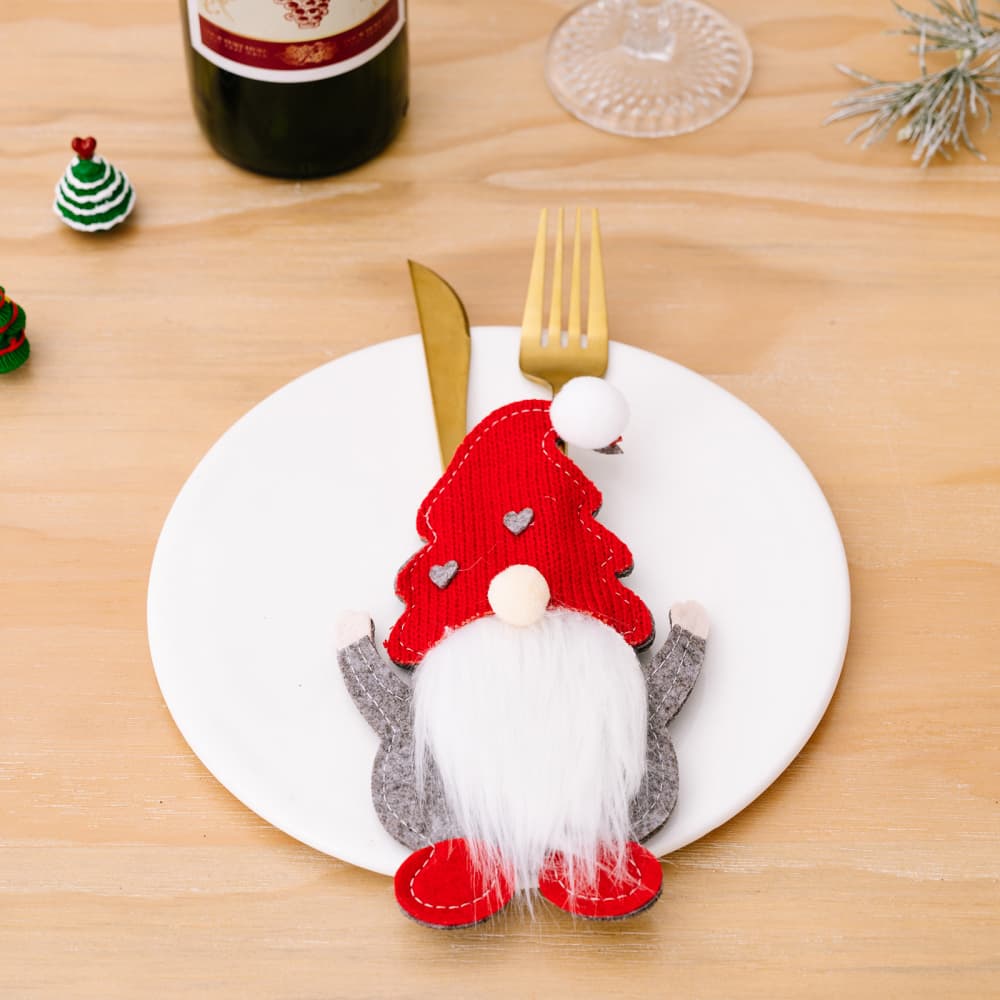 3 - Piece Faceless Gnome Cutlery Holders - Runway Regalia