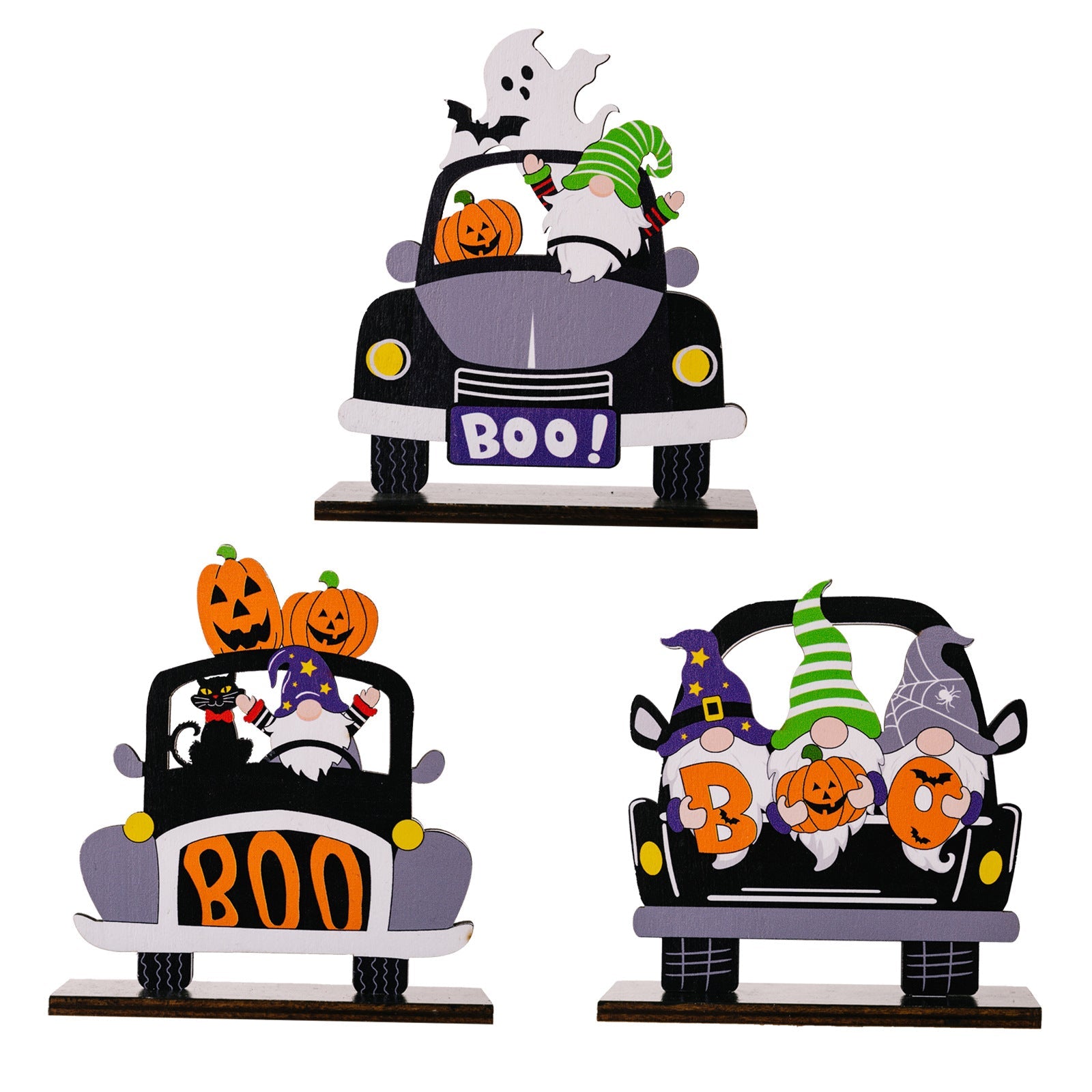 3 - Piece Halloween Element Car - Shape Ornaments - Runway Regalia