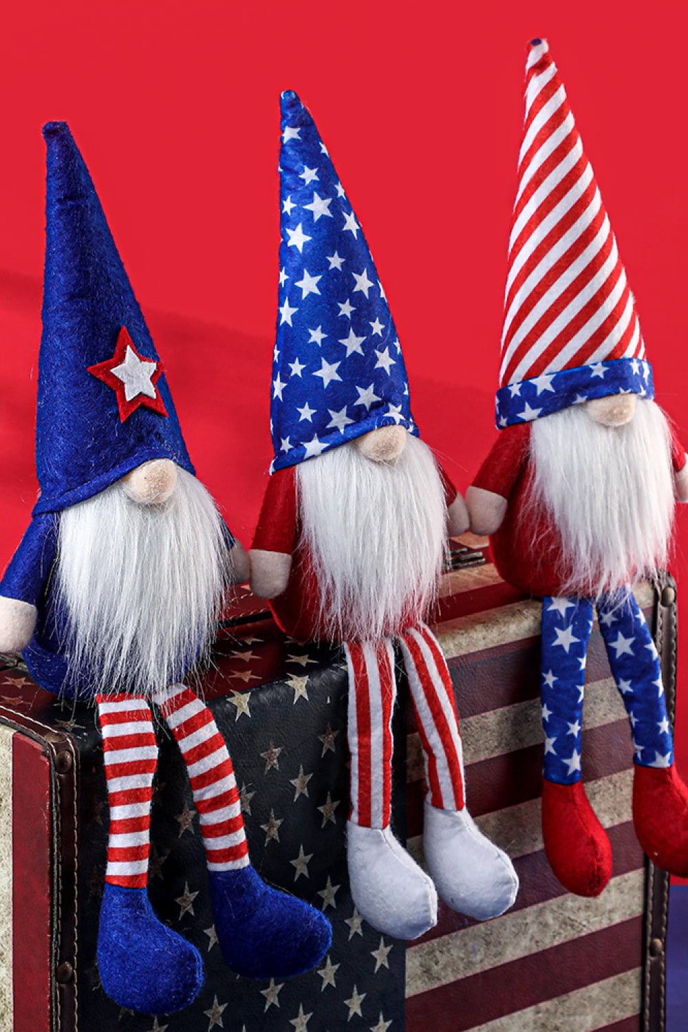 3 - Piece Independence Day Pointed Hat Gnomes - Runway Regalia