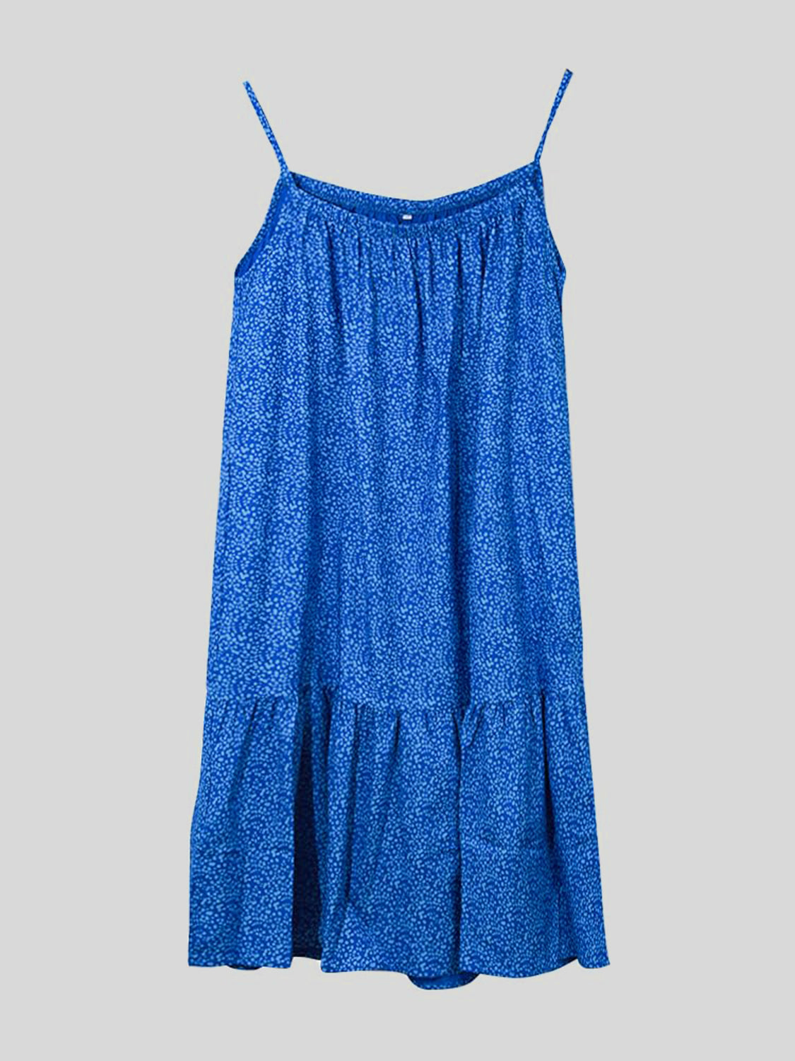 Vestido camisero mini sin mangas con estampado de tamaño completo