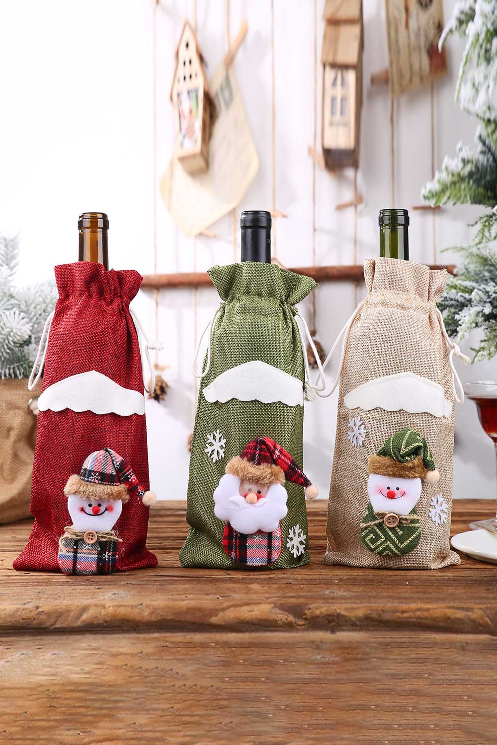 4 - Pack Christmas Gnome Bottle Cover - Runway Regalia