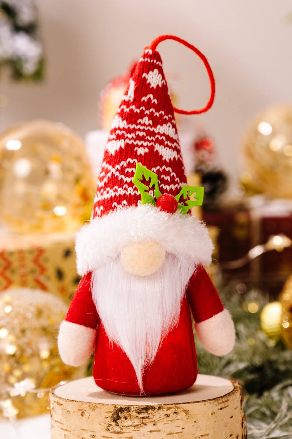 4 - Pack Christmas Light - Up Faceless Gnome Hanging Widgets - Runway Regalia